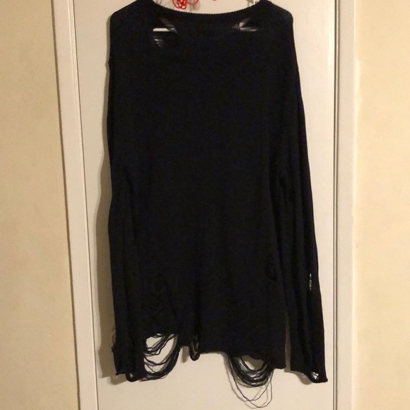 Black cut sweater - Picture 2 of 3